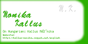 monika kallus business card